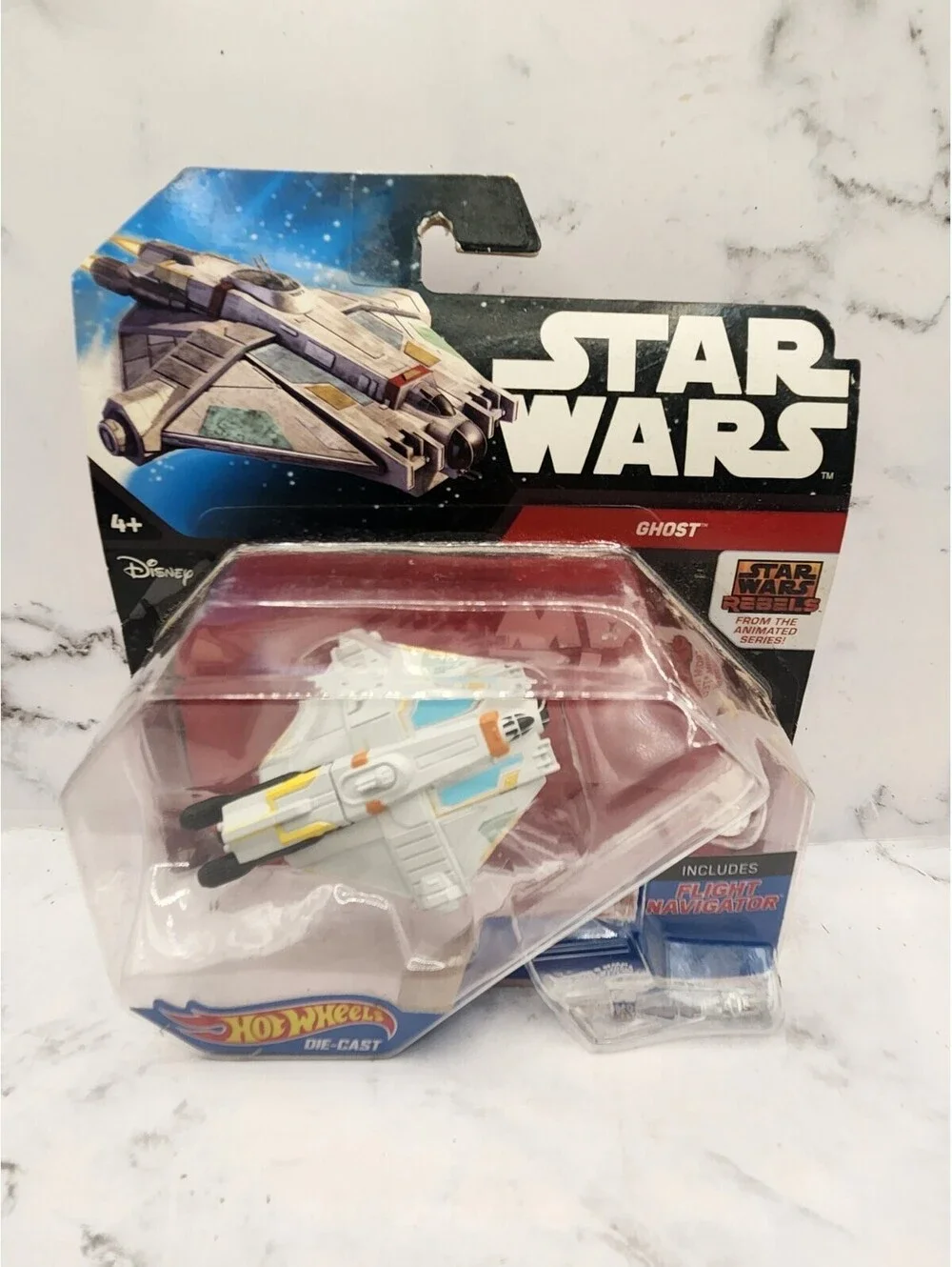 🔥HOT WHEELS STAR WARS REBELS GHOST DIE CAST SHIP NEW🔥